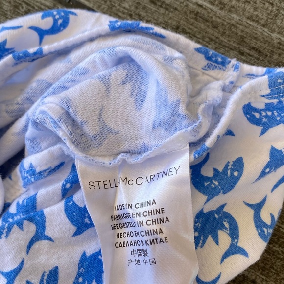 Baby Unisex Short Sleeve Shark Print Onesie Pocket - Picture 4 of 4